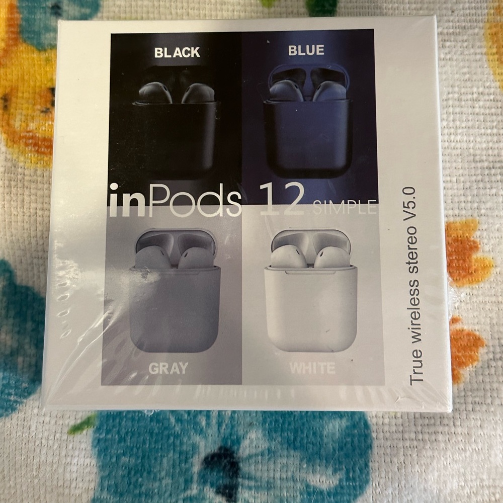 Blue Wireless Headphones inPods 12 simple
